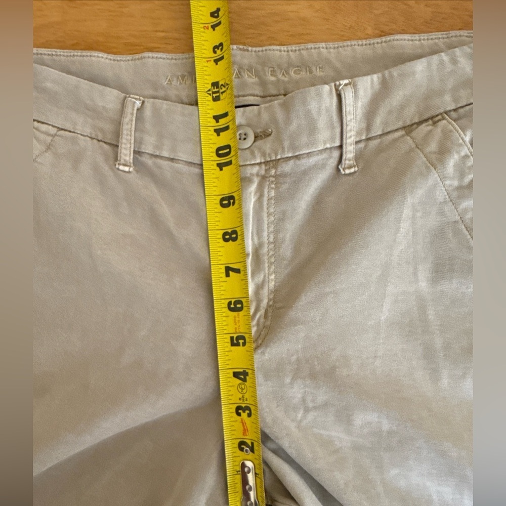 American Eagle Women's Skater Trouser Khaki Baggy Wide Leg Pants Tan Sz 16 Short - Picture 9 of 10
